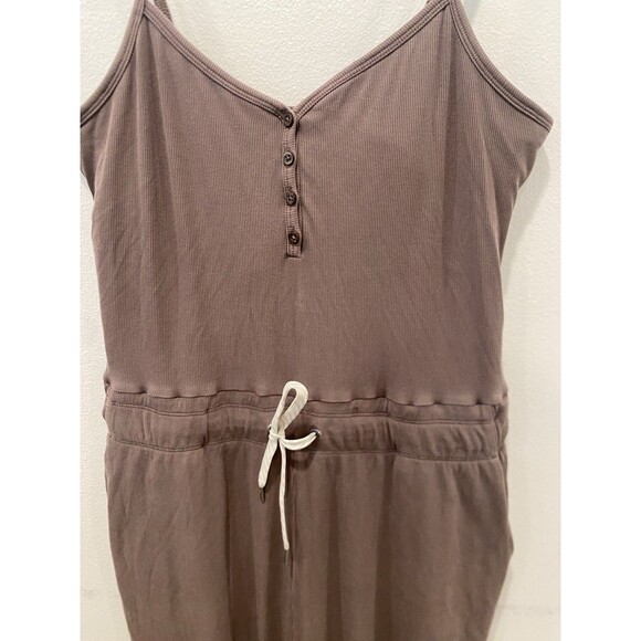 Vuori Womens Pose Scoop Jumpsuit Sz Large Chocolate Loungewear Comfort Travel - Picture 6 of 12